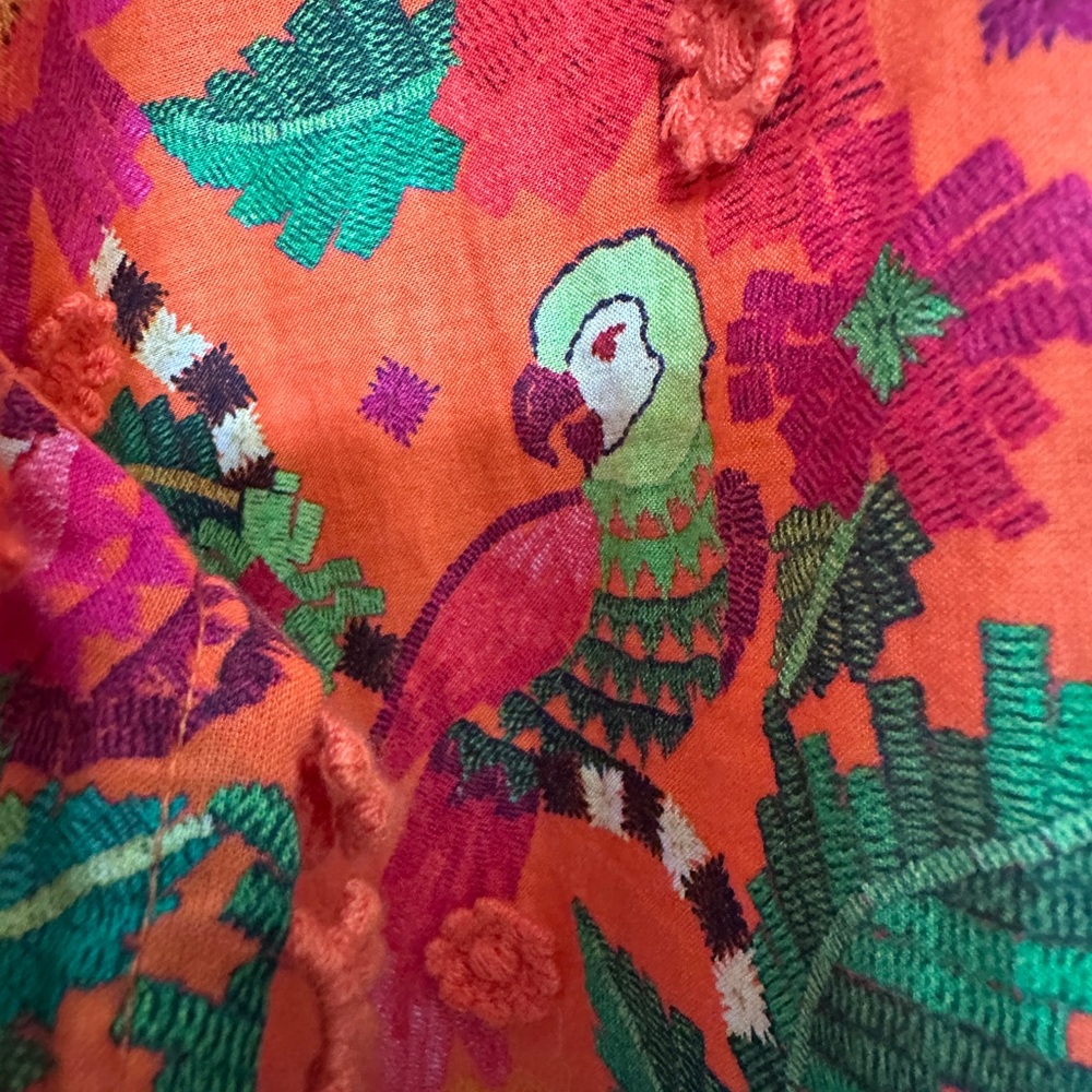 FARM Rio Women's Blouse in Orange Blooming Garden Size: XS - Picture 12 of 13